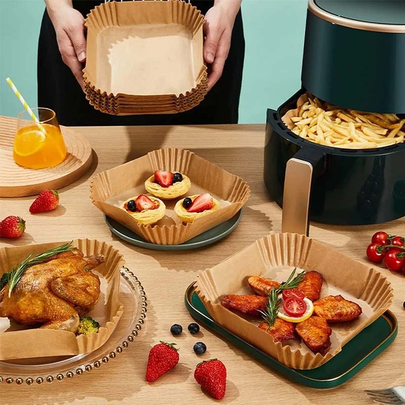 Baking Kitchen Set - Papel Descartável para Fritadeira de Ar,