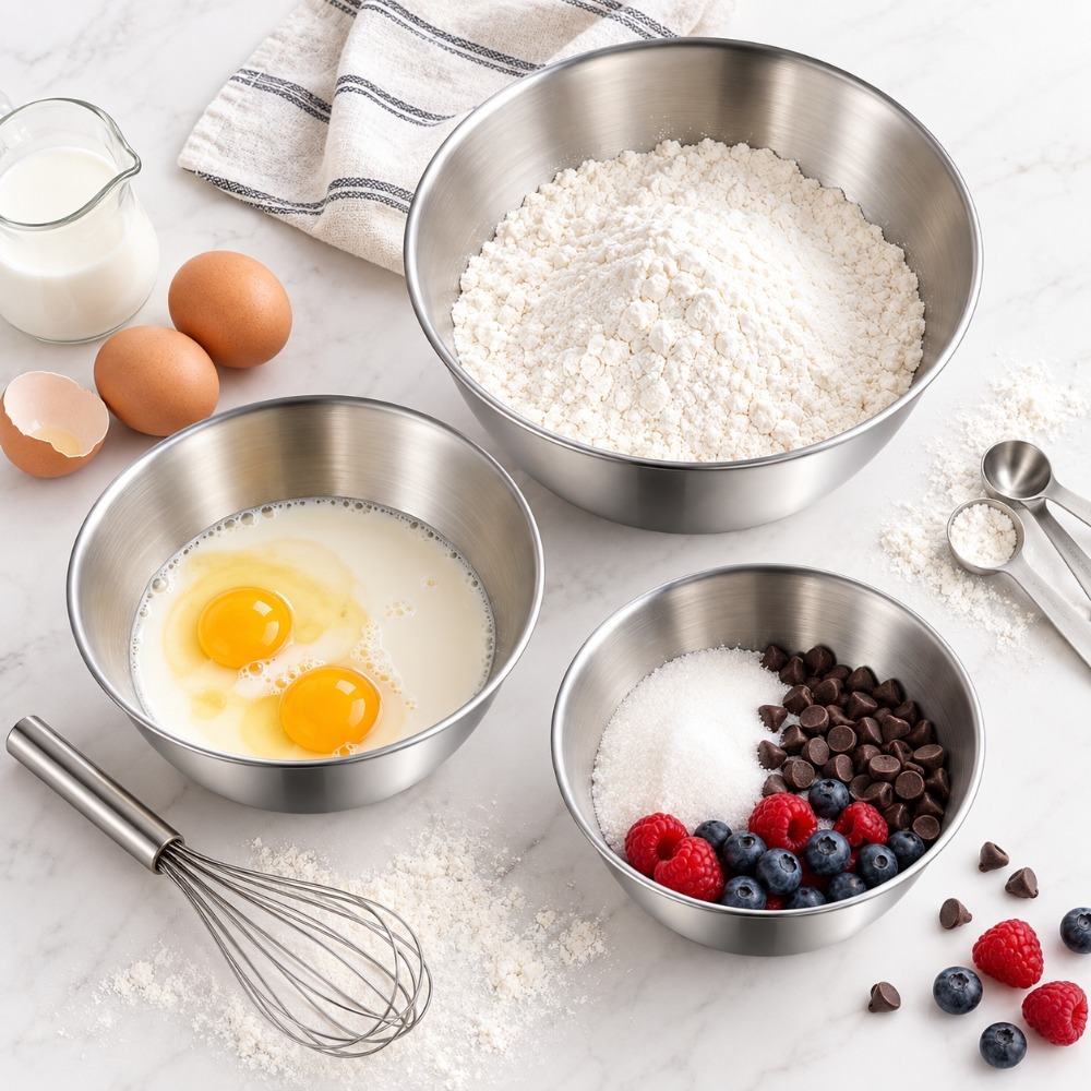 Tigelas de Mistura em Aço Inox - Baking Kitchen Set avaliação e preço