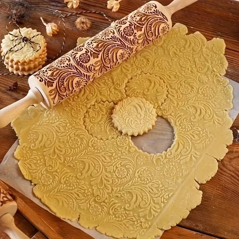 1-5PCS Rolo de Massa de Natal  - Kitchen Roller Baking avaliação e preço