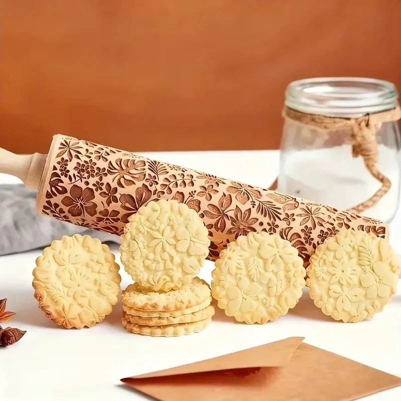 1-5PCS Rolo de Massa de Natal  - Kitchen Roller Baking avaliação e preço